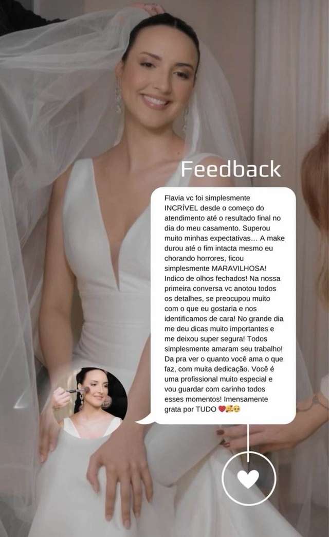 Depoimento de noiva atendida por Flávia Lima — 2 de 4